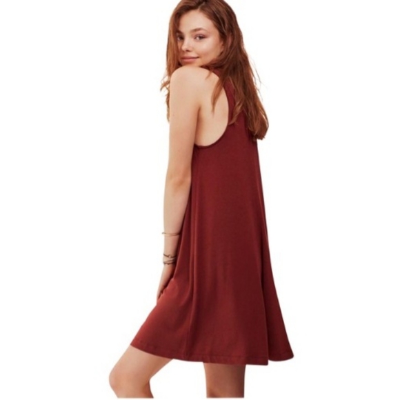 Silence + Noise Mock Turtleneck Swing Mini Dress - Picture 2 of 8